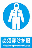 必须穿防护服